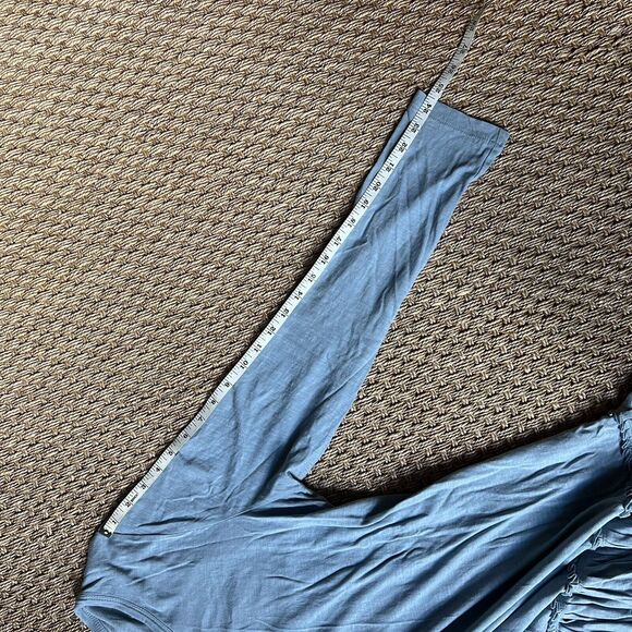 LOGO Lori Goldstein Soft Blue Ruffled Peplum Long Sleeve Top Women’s Large - Picture 6 of 6